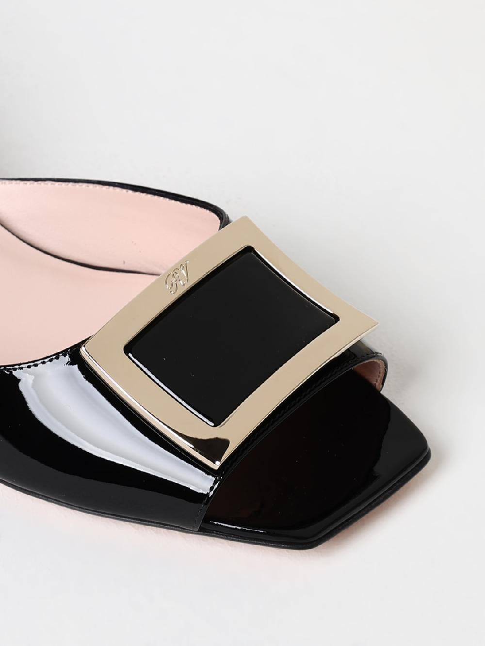 Giglio Mules Roger Vivier in vernice con fibbia decorativa Offerta esclusiva