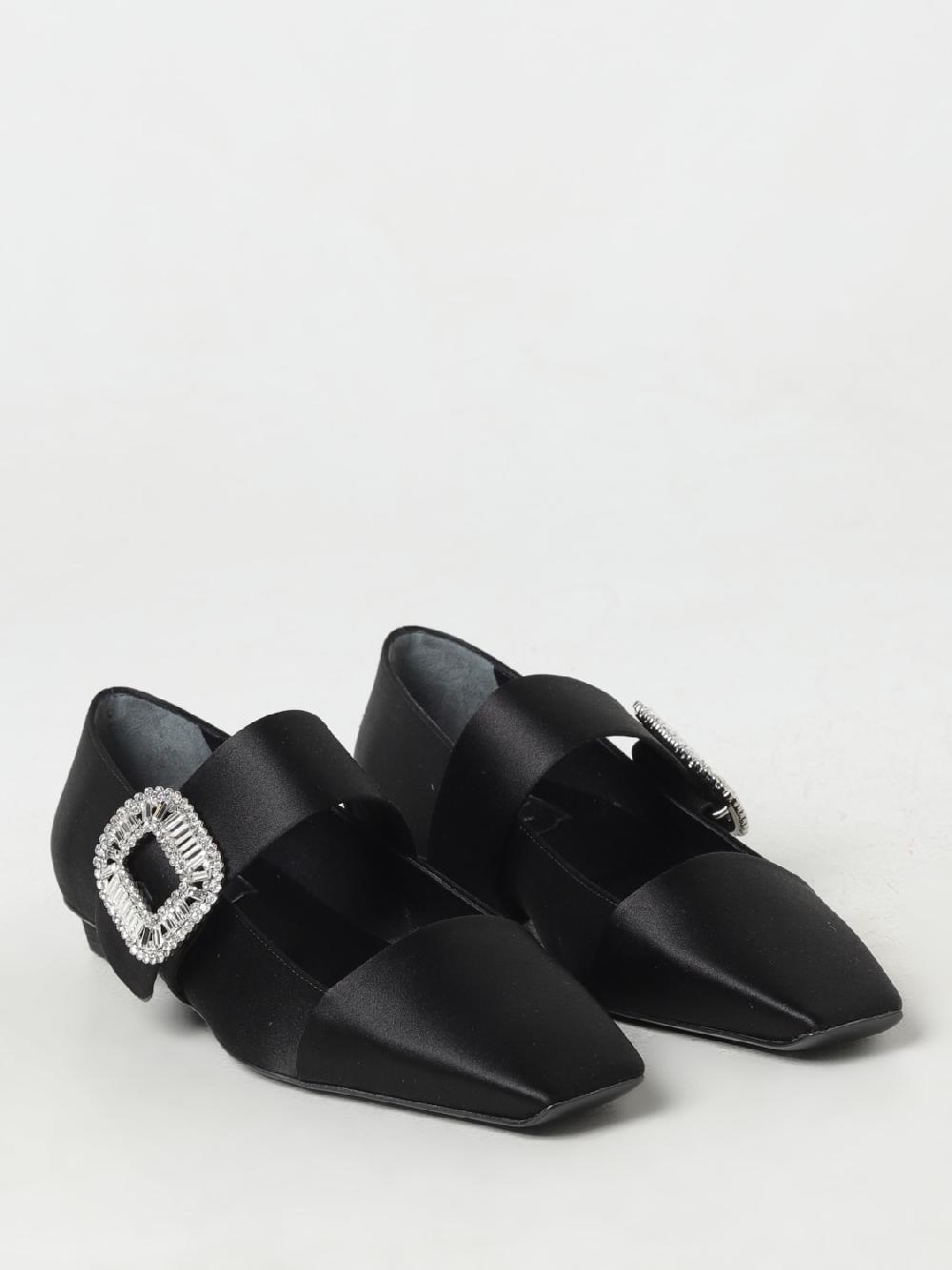 Giglio Ballerina Belle Vivier Roger Vivier in raso con fibbia gioiello Offerta San Valentino