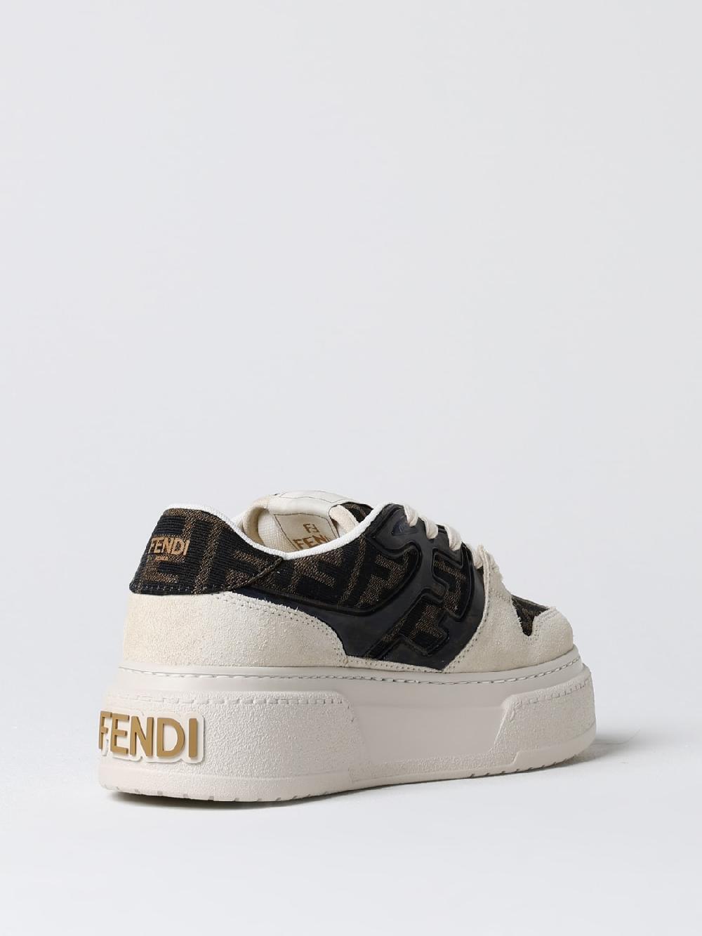 Giglio Sneakers Match Fendi in pelle e tessuto monogram FF Latest fashion