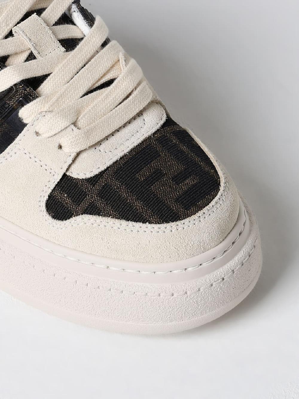 Giglio Sneakers Match Fendi in pelle e tessuto monogram FF Latest fashion