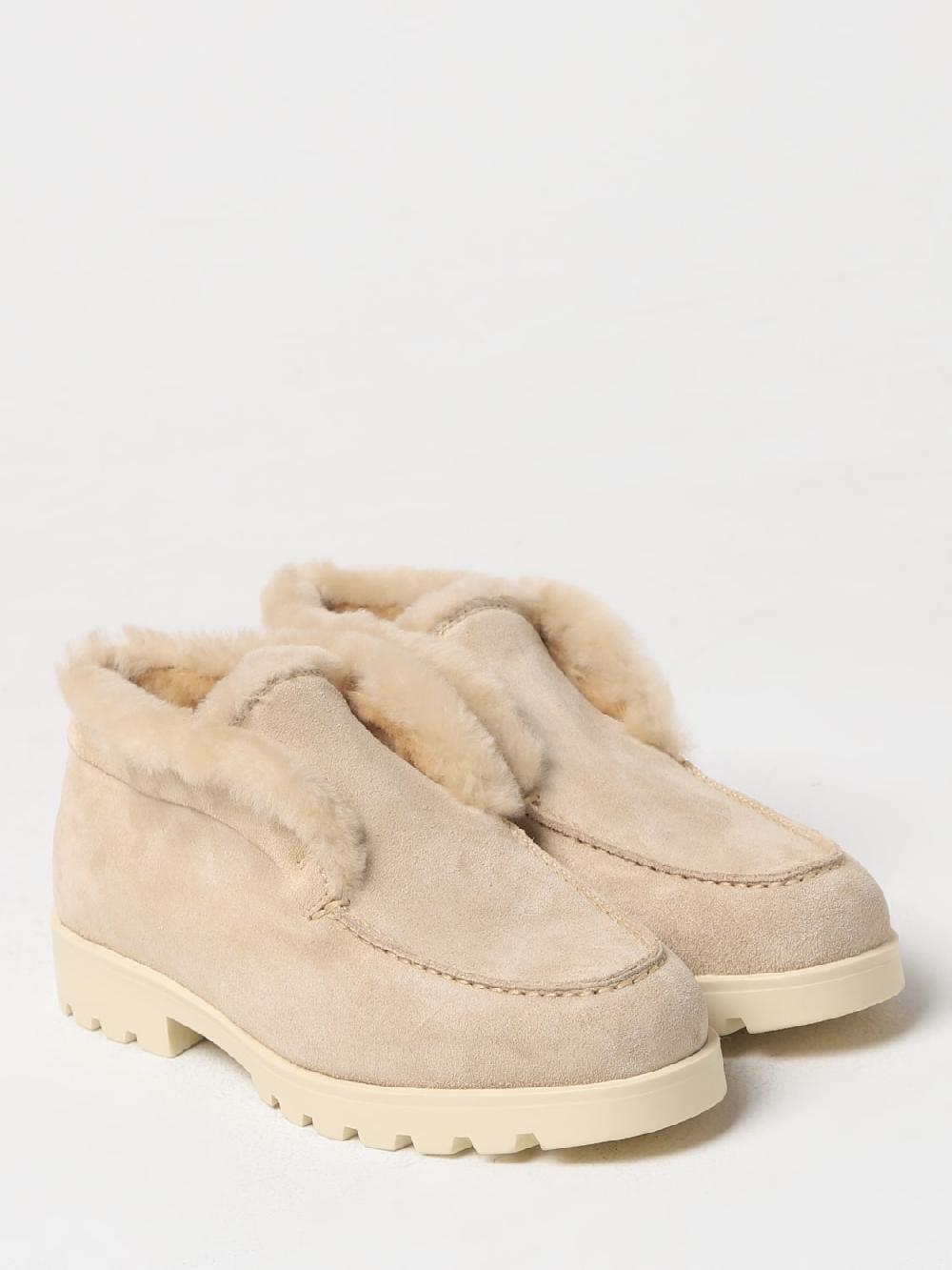 Giglio Polacchino Santoni in camoscio e shearling Lightning offer
