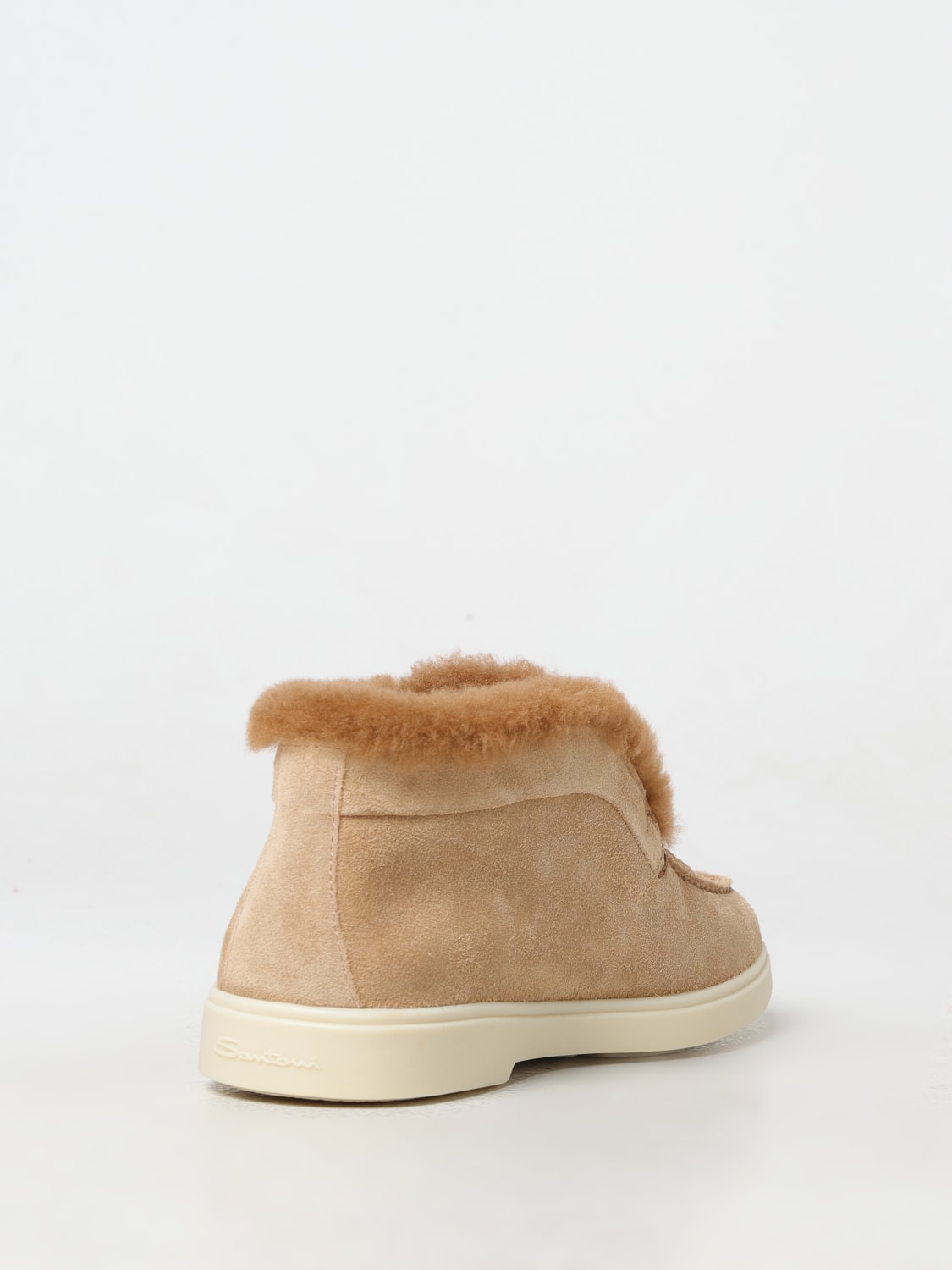 Giglio Polacchino Santoni in camoscio e shearling Grandi sconti