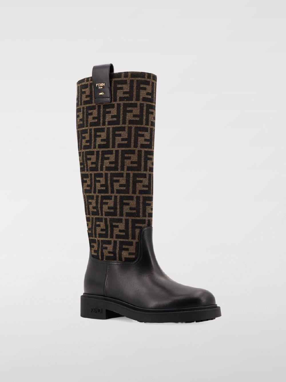 Giglio Stivale Filo Fendi in tessuto jacquard e pelle Offerte stagionali