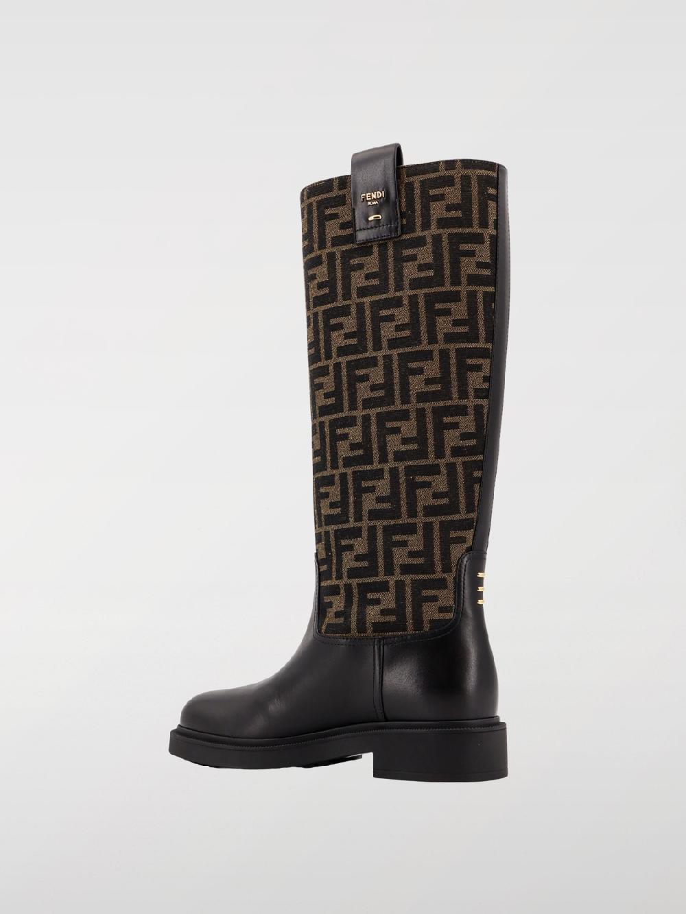 Giglio Stivale Filo Fendi in tessuto jacquard e pelle Offerte stagionali