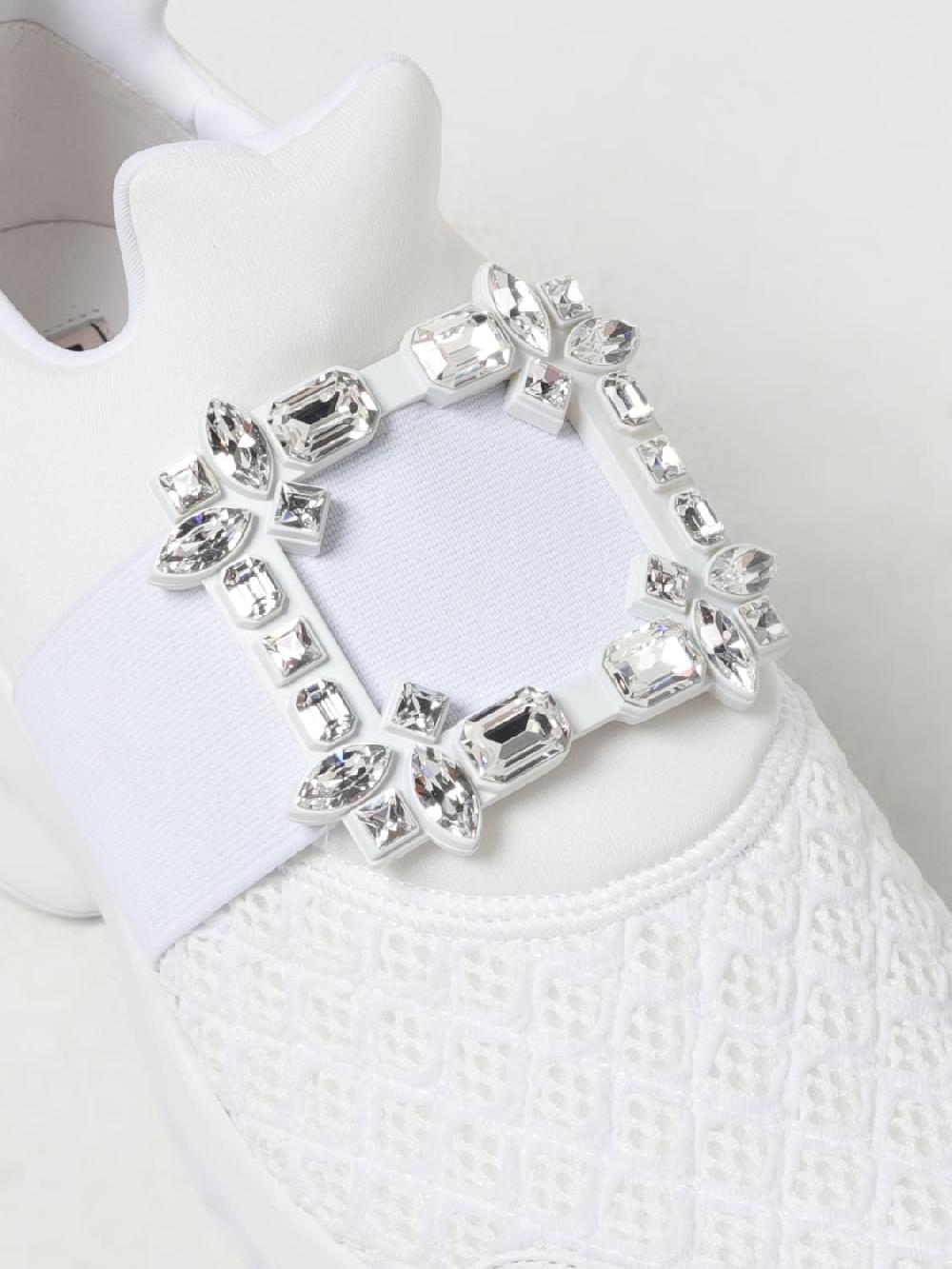 Giglio Sneakers Viv Run Roger Vivier in mesh traforato e neoprene con fibbia gioiello Ultimi due giorni