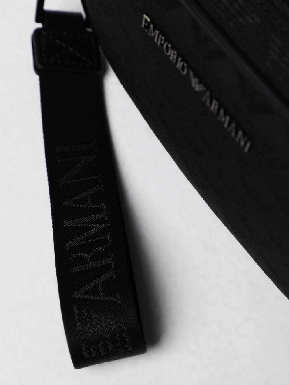 Giglio Pouch Emporio Armani in nylon jacquard Solo un giorno rimasto