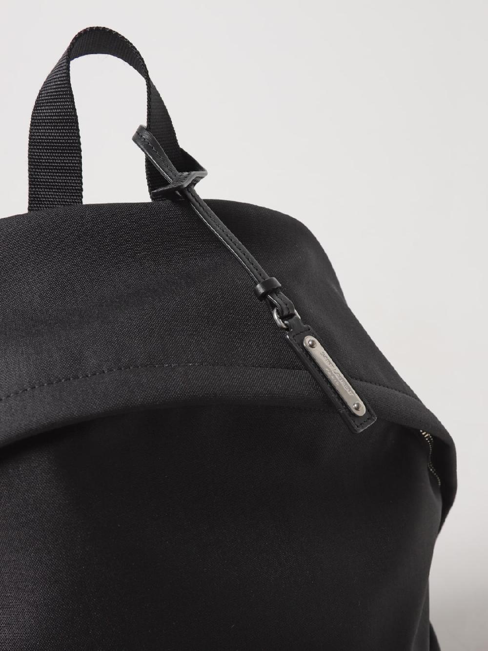 Giglio Zaino Saint Laurent in nylon e pelle Trasporto libero internazionale