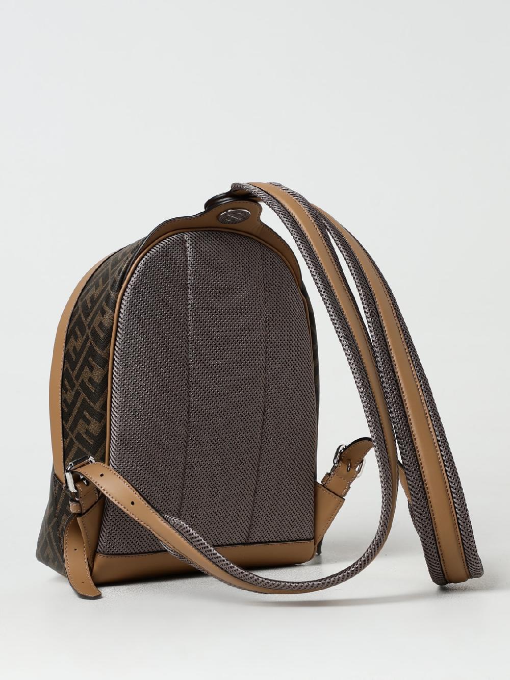 Giglio Zaino Diagonal Fendi in tessuto spalmato con monogram FF all over Italy