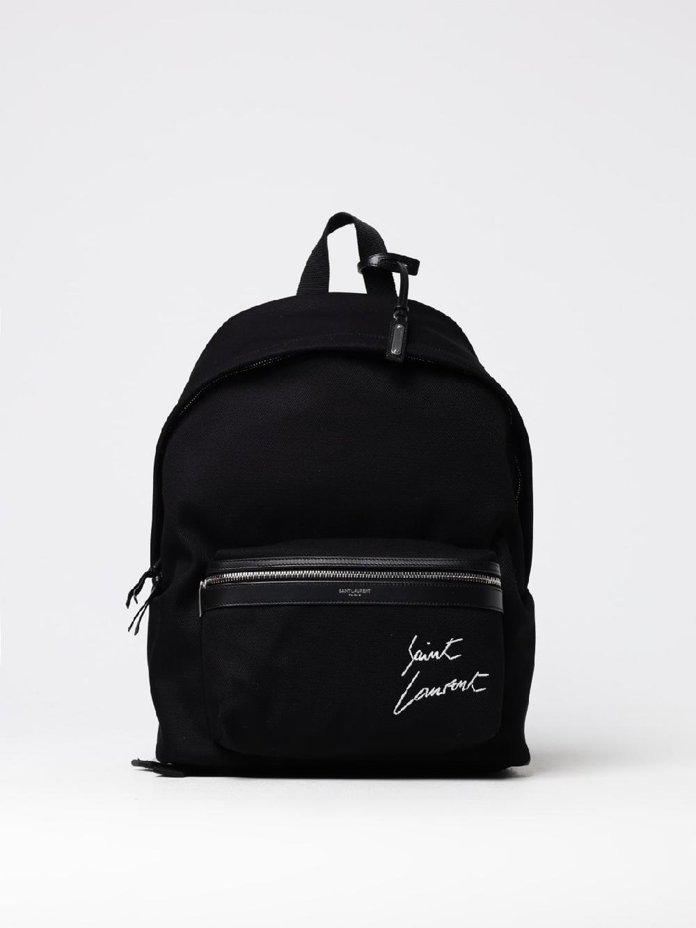 Giglio Zaino Saint Laurent in canvas di cotone e pelle Nuovo