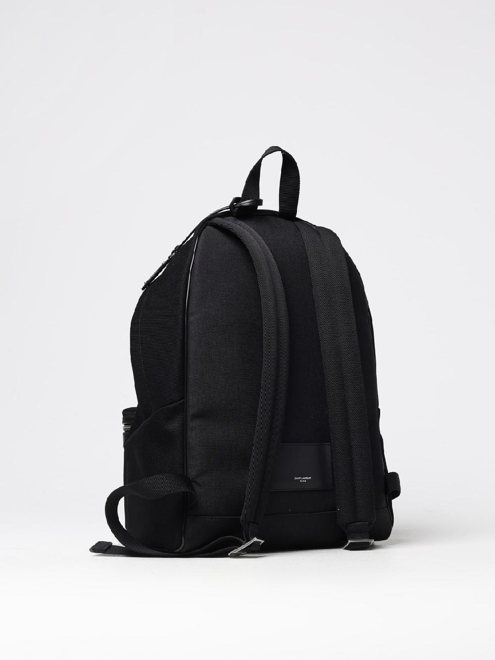 Giglio Zaino Saint Laurent in canvas di cotone e pelle Nuovo