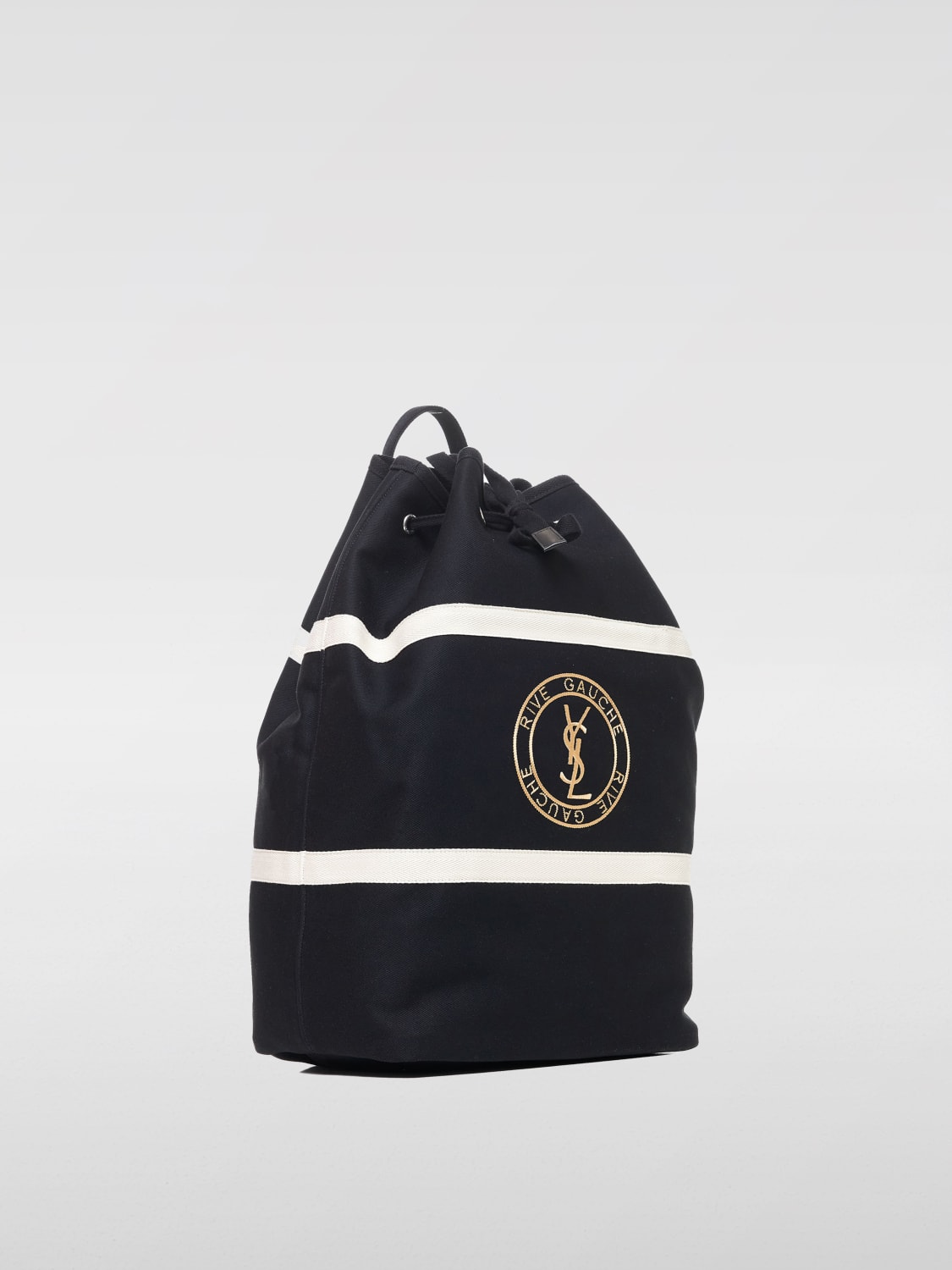 Giglio Borsa Rive Gauche Saint Laurent in cotone e nylon a righe Negozi Online