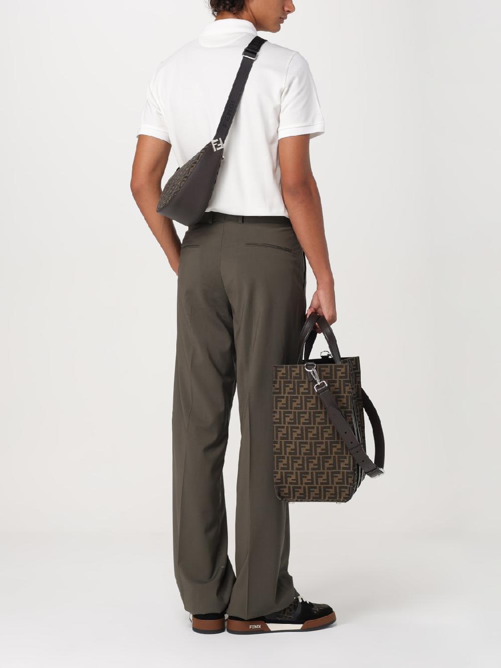 Giglio Borsa Fendi in tessuto e pelle a grana con monogram FF jacquard Consegna Veloce