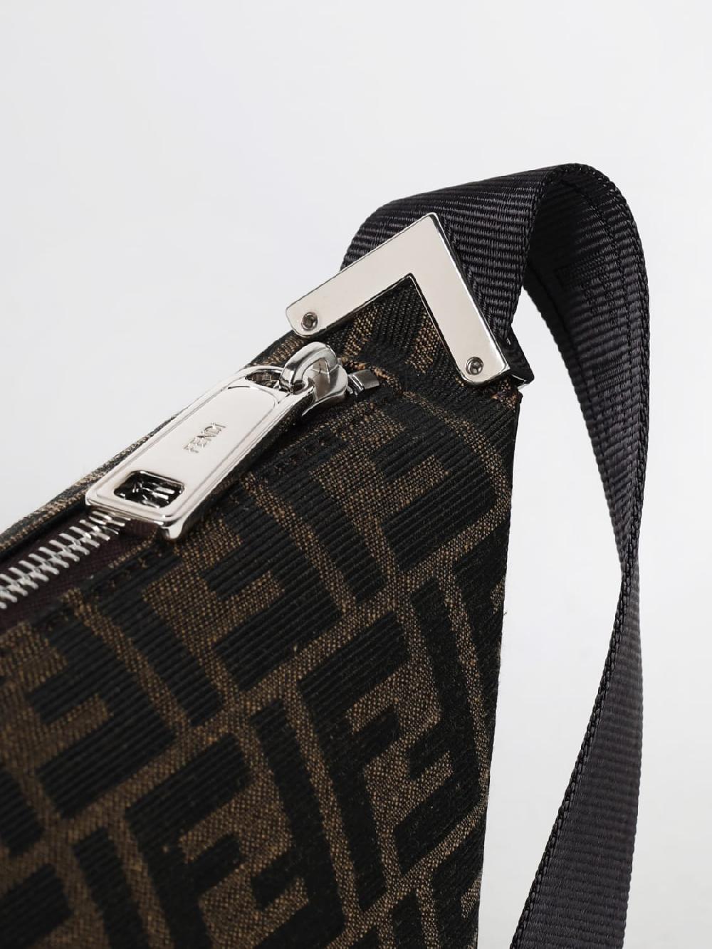 Giglio Borsa Fendi in tessuto e pelle a grana con monogram FF jacquard Consegna Veloce