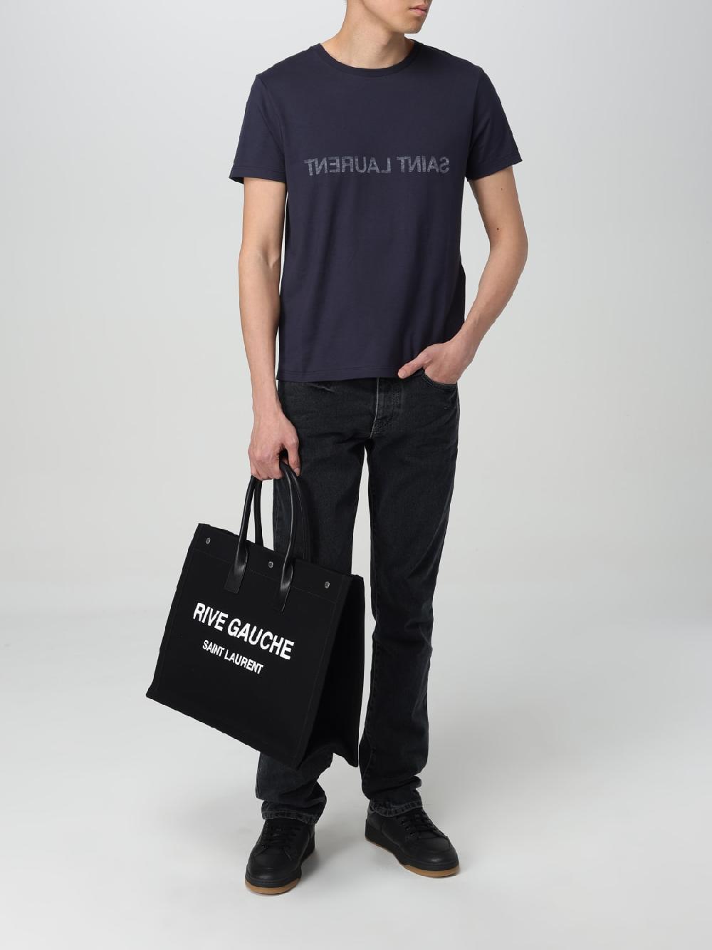 Giglio Borsa Rive Gauche Saint Laurent in canvas di cotone Sconto