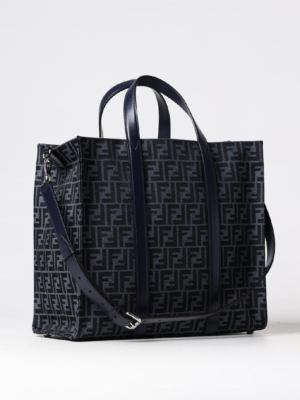 Giglio Borsa Shopper FF Fendi reversibile in tessuto jacquard riciclato In Vendita