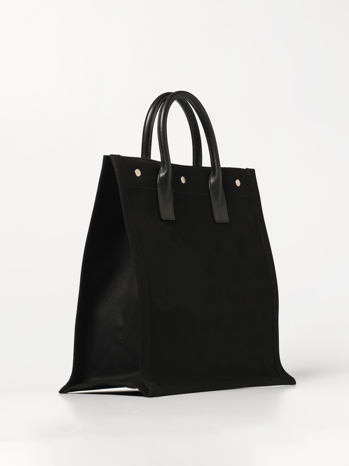 Giglio Borsa Rive Gauche North/South Saint Laurent in canvas di cotone Offerte