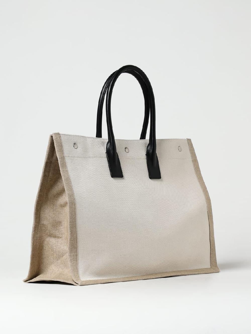 Giglio Borsa Rive Gauche Saint Laurent in canvas di cotone Nuova