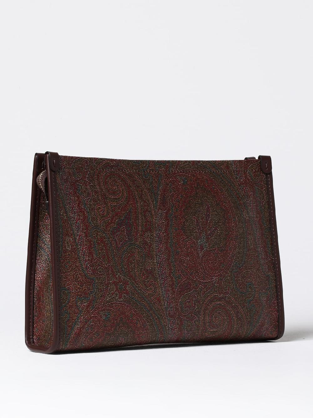 Giglio Pouch Etro in cotone spalmato con Paisley all over Prezzo di fabbrica