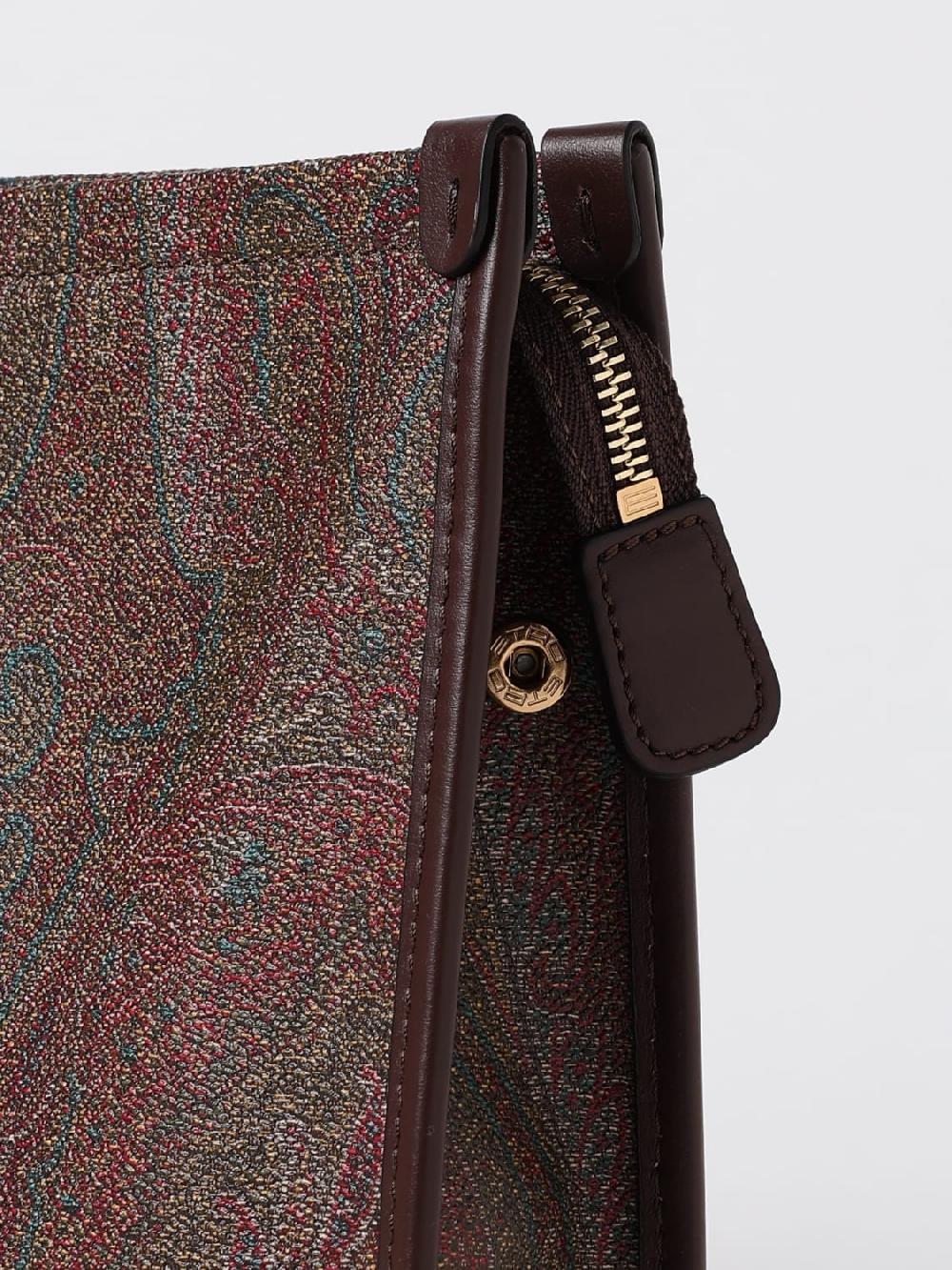 Giglio Pouch Etro in cotone spalmato con Paisley all over Prezzo di fabbrica