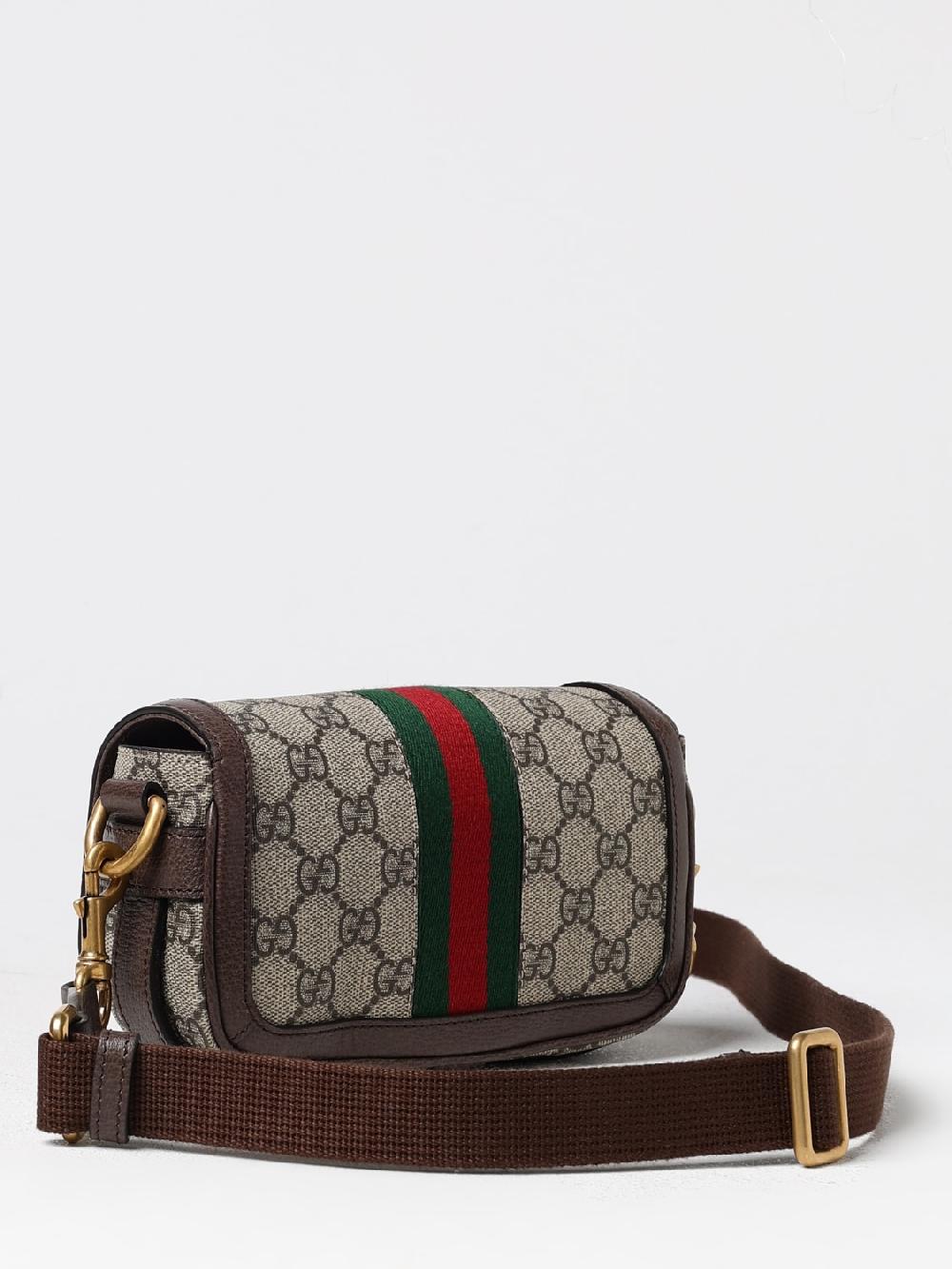 Giglio Borsa Ophidia Gucci in tessuto GG Supreme e pelle a grana Cyber Monday