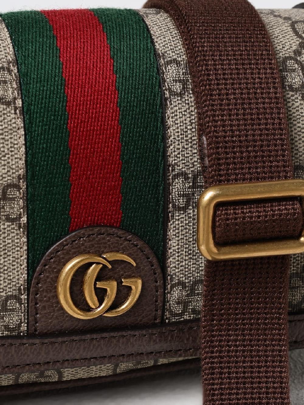 Giglio Borsa Ophidia Gucci in tessuto GG Supreme e pelle a grana Cyber Monday