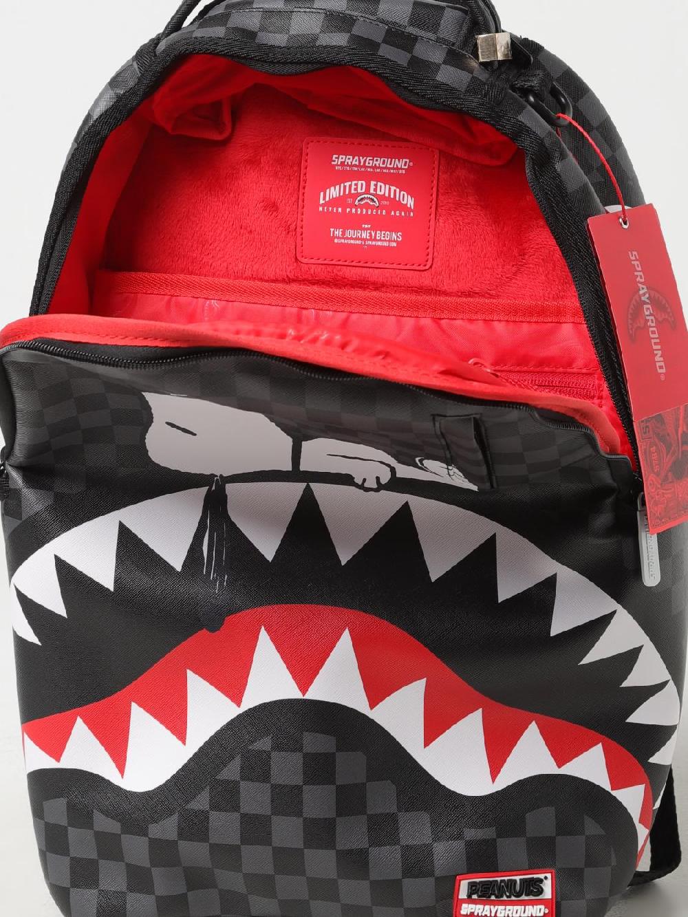 Giglio Zaino Snoopy Chilling Sprayground in cotone spalmato saffiano stampato Smaltimento dello stoccaggio