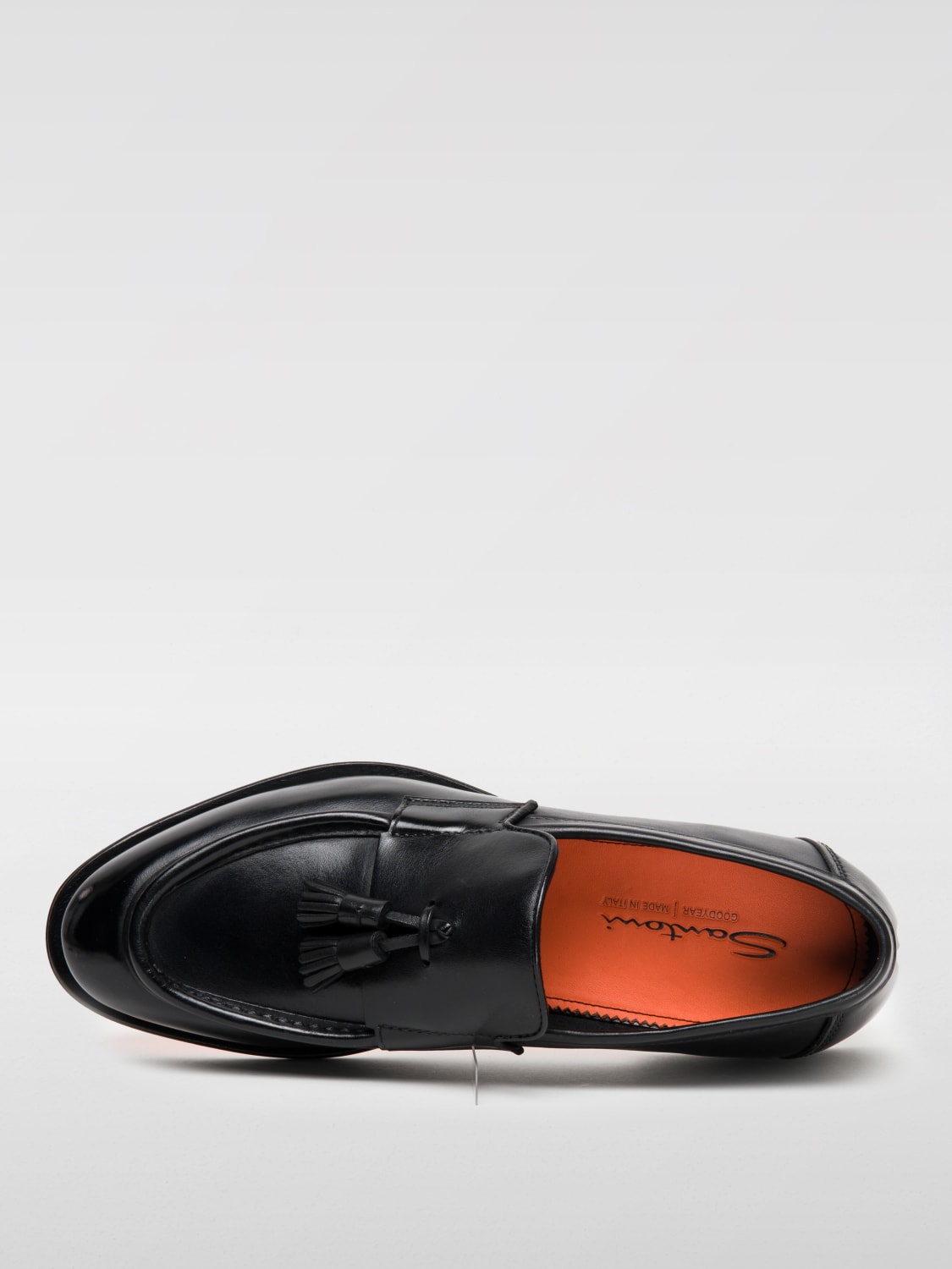 Giglio Mocassino Santoni in pelle con nappe Black Friday Prezzi