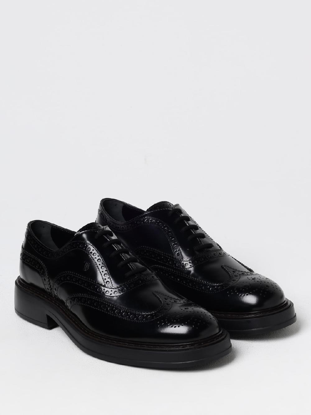Giglio Derby Tod's in pelle spazzolata con motivo brogue Vendita