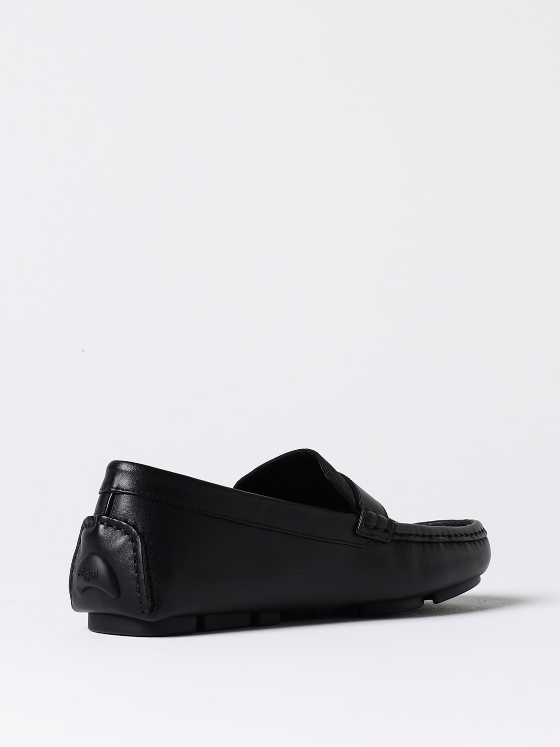Giglio Mocassino Driver Fendi in pelle e tessuto monogram FF Novità