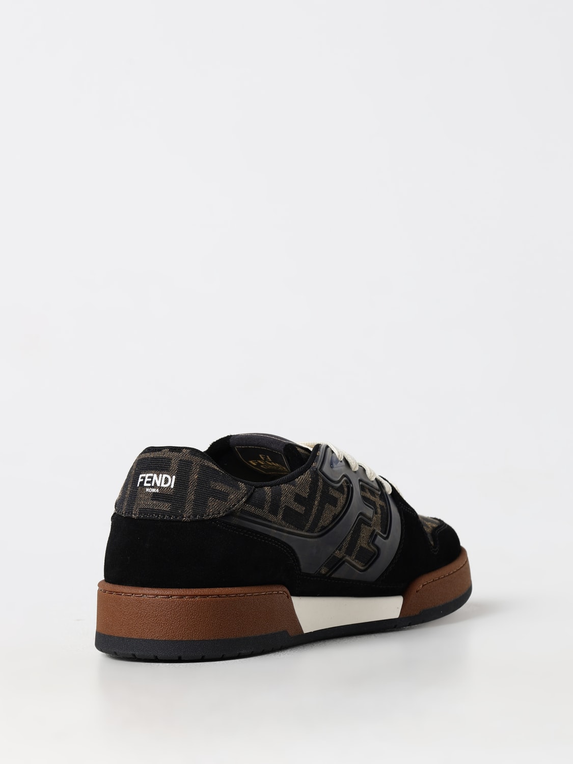 Giglio Sneakers Match Fendi in pelle e mesh con monogram FF jacquard Offerte