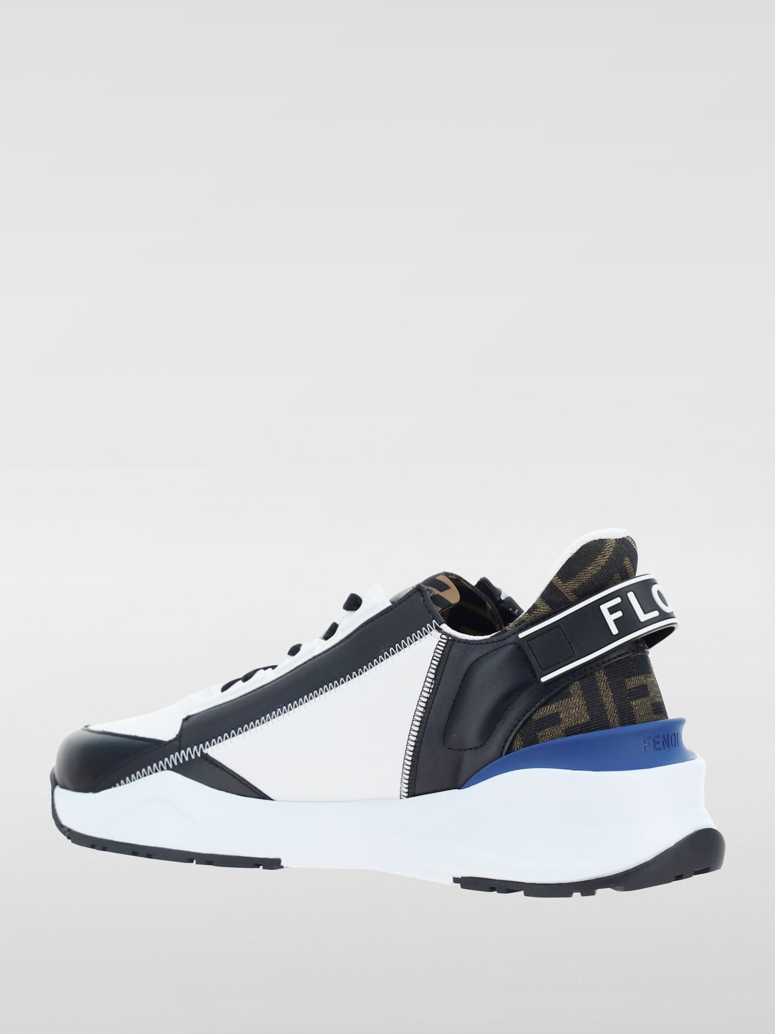 Giglio Sneakers Flow Fendi in pelle e tessuto jacquard Saldi Di Fabbrica