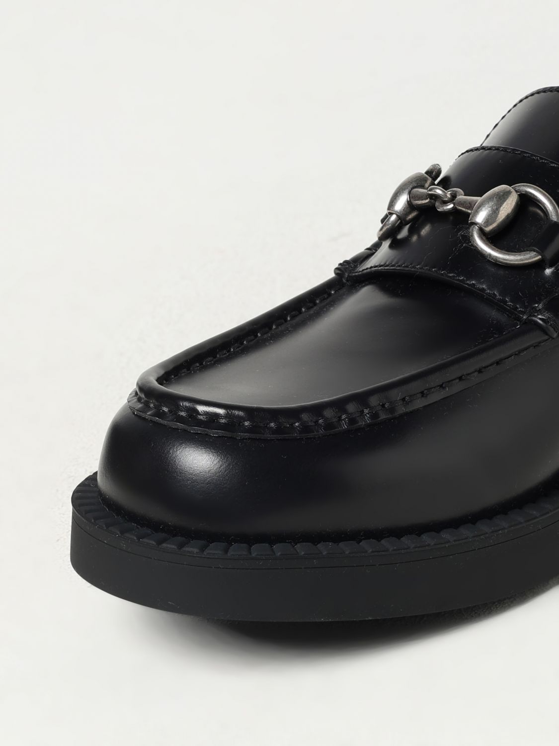 Giglio Mocassino Horsebit Gucci in pelle spazzolata Vendite Flash