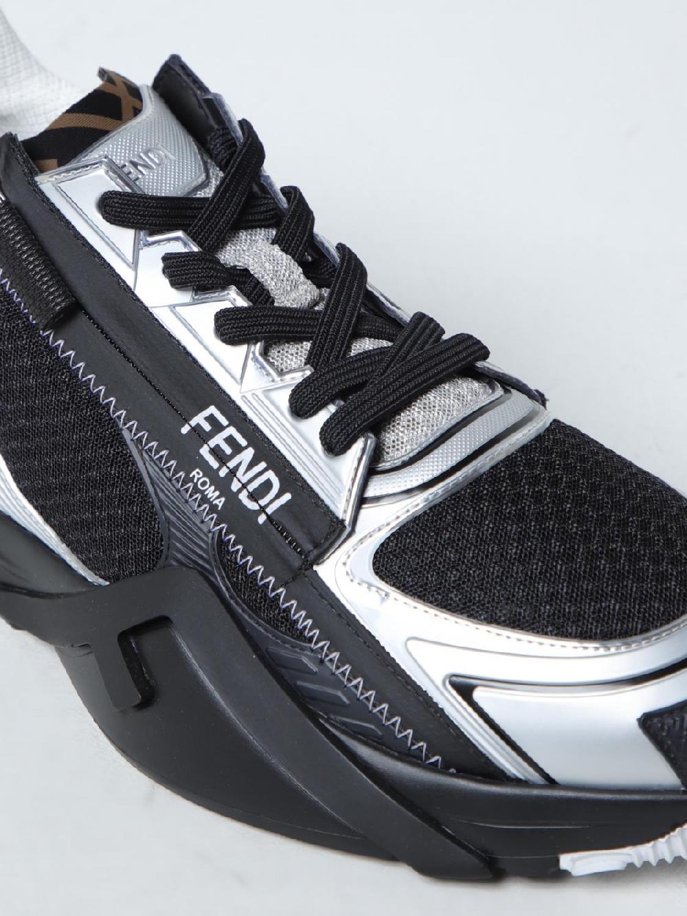 Giglio Sneakers Flow Fendi in mesh e pelle Flash Sale