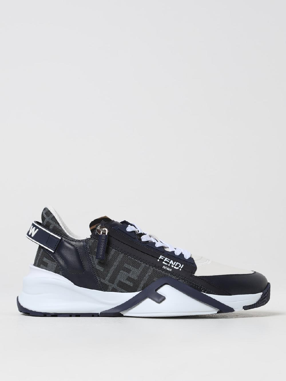 Giglio Sneakers Flow Fendi in pelle e tessuto con FF jacquard Black Friday