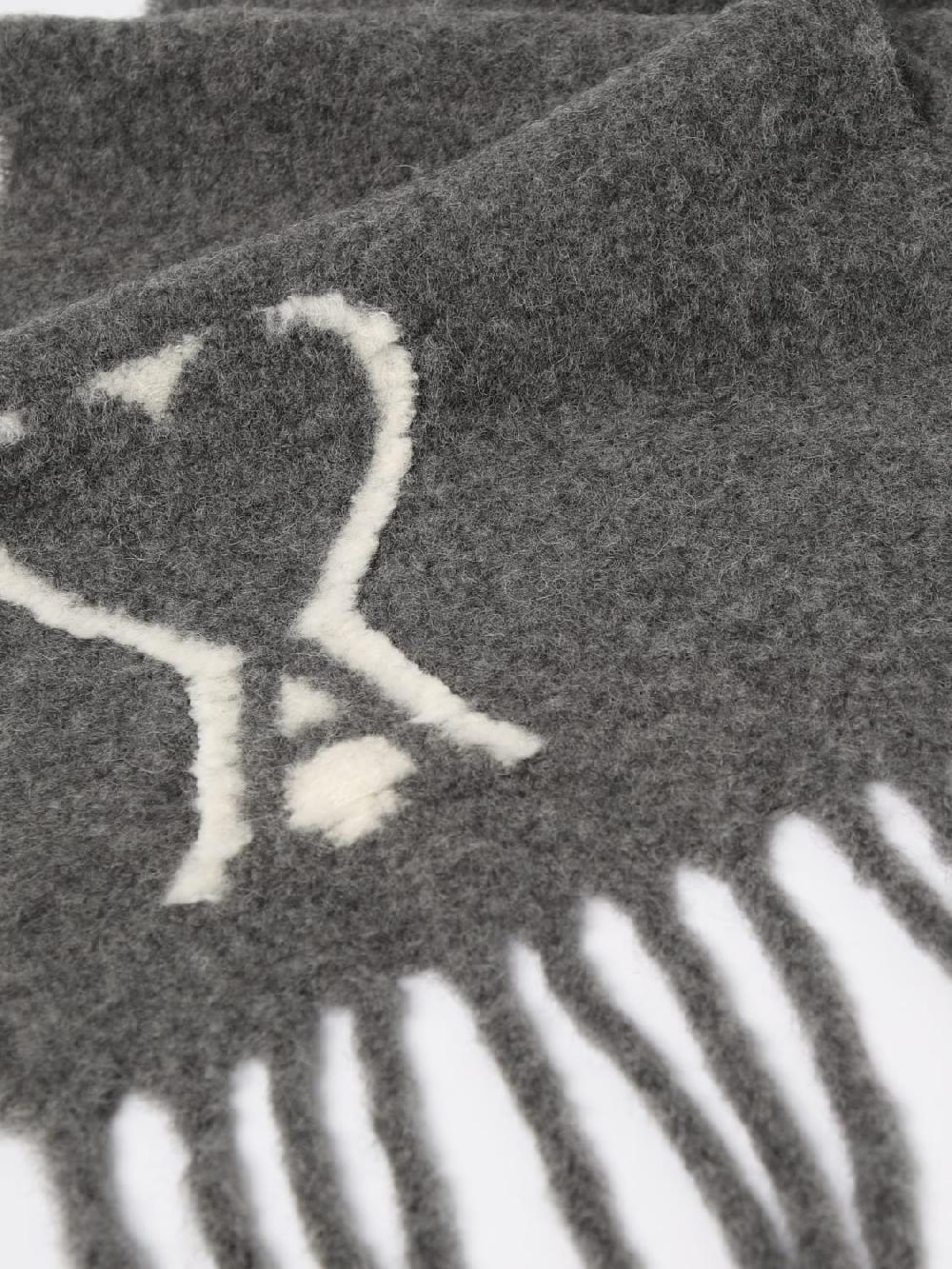 Giglio Sciarpa Ami Paris in lana di alpaca con logo jacquard Offerta per la Festa della Mamma