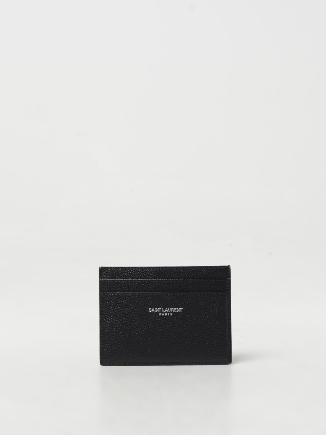 Giglio Portacarte di credito Saint Laurent in pelle grain de poudre Bestseller