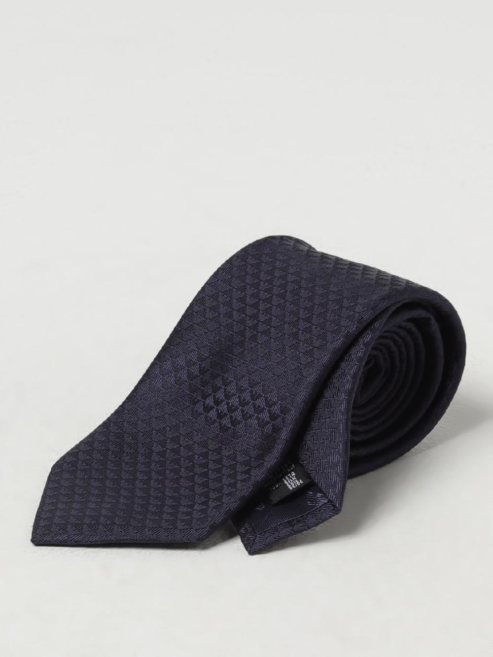 Giglio Cravatta Emporio Armani in seta con Eagle jacquard Sostegno trimestrale
