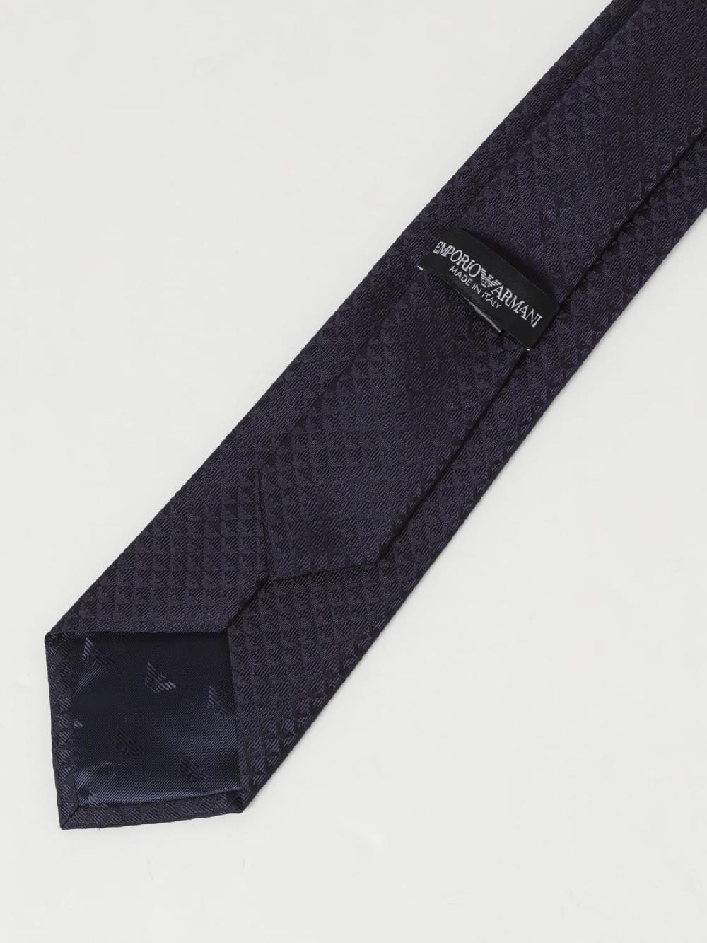 Giglio Cravatta Emporio Armani in seta con Eagle jacquard Sostegno trimestrale