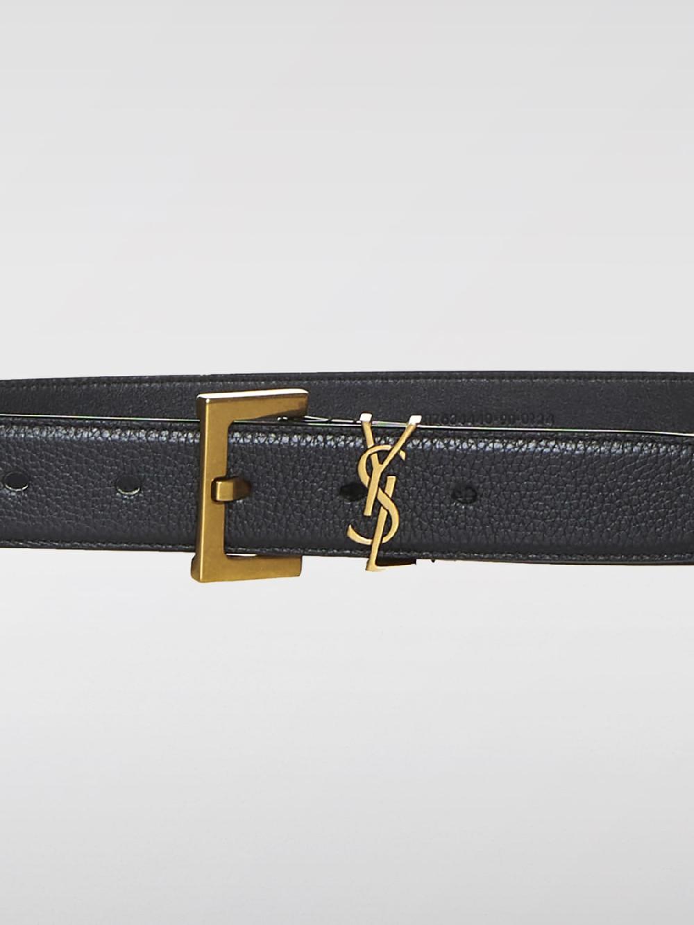 Giglio Cintura Cassandre Saint Laurent in pelle a grana Enormi sconti