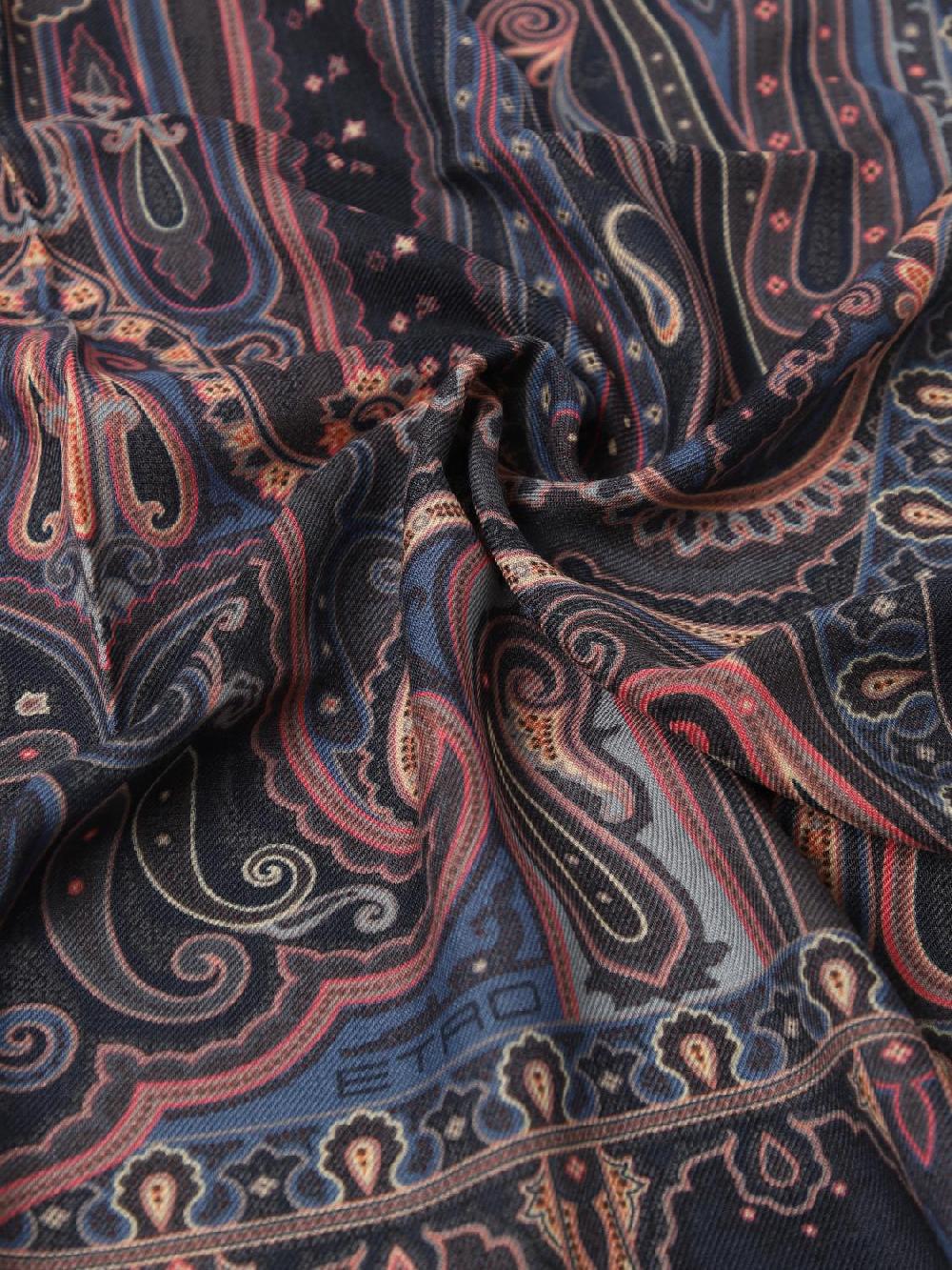 Giglio Sciarpa Etro in lana e seta con Paisley jacquard Qualità