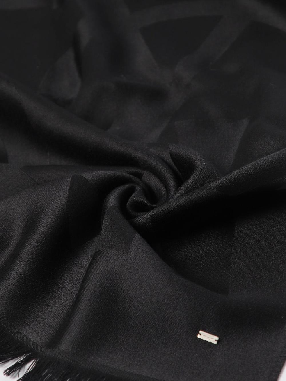 Giglio Sciarpa Saint Laurent in lana con logo jacquard Prezzo di fabbrica