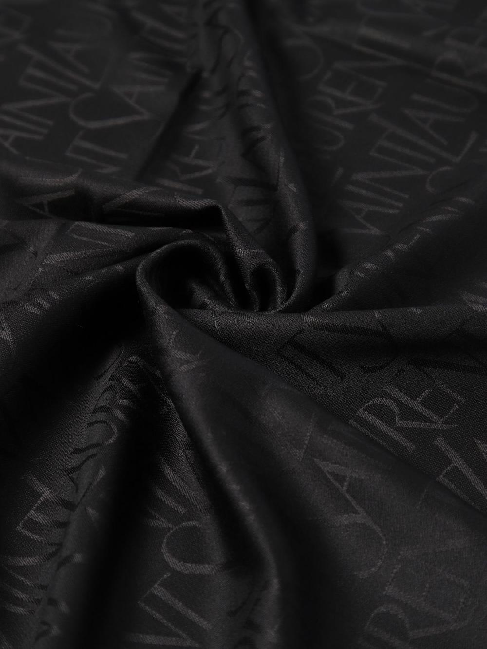 Giglio Sciarpa Saint Laurent in seta e lana con logo jacquard Offerta speciale