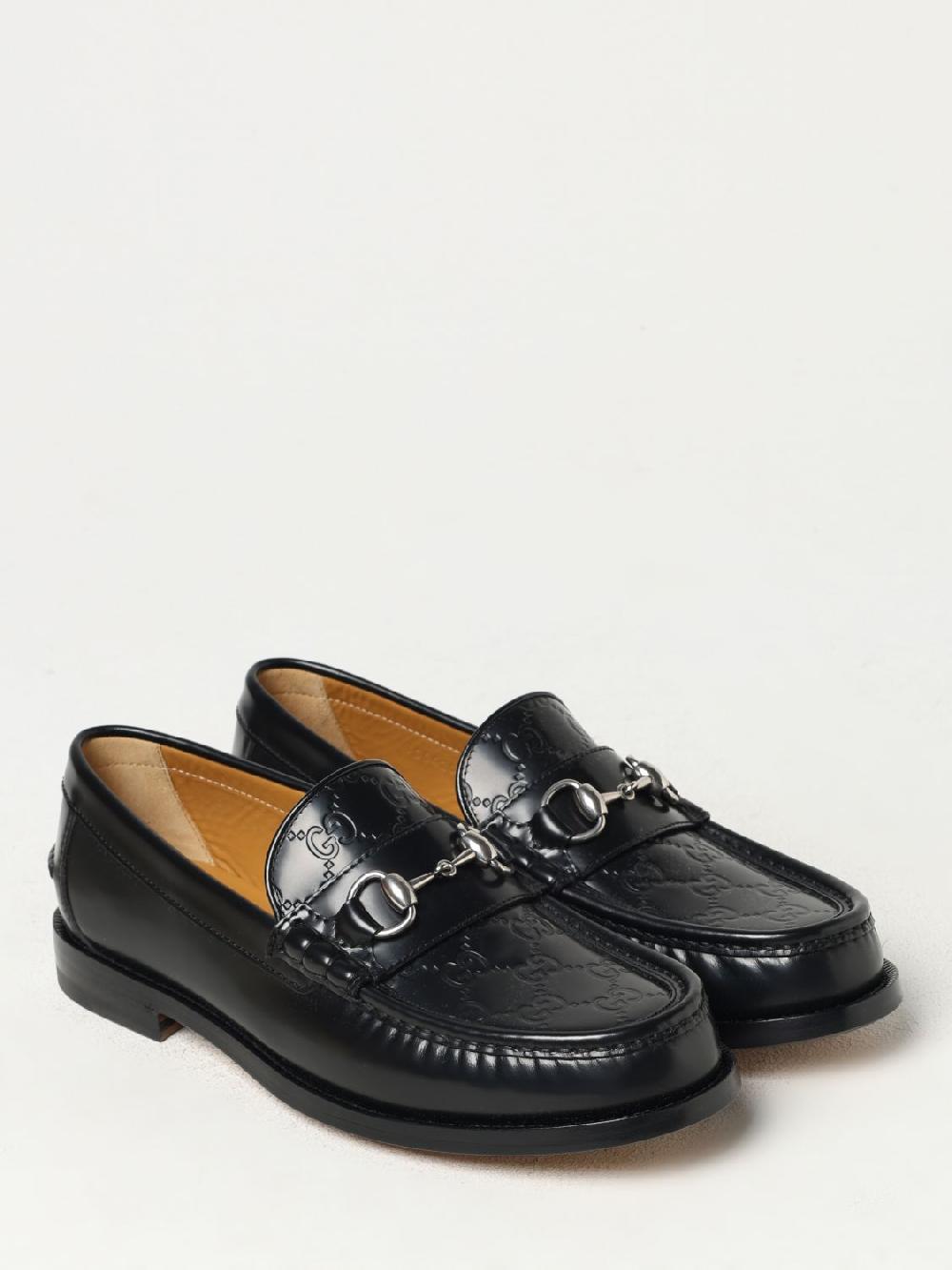 Giglio Mocassino Horsebit Gucci in pelle con monogram GG Offerta migliore
