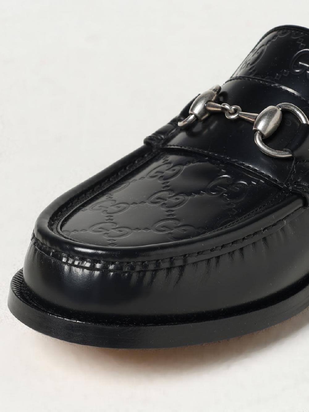 Giglio Mocassino Horsebit Gucci in pelle con monogram GG Offerta migliore