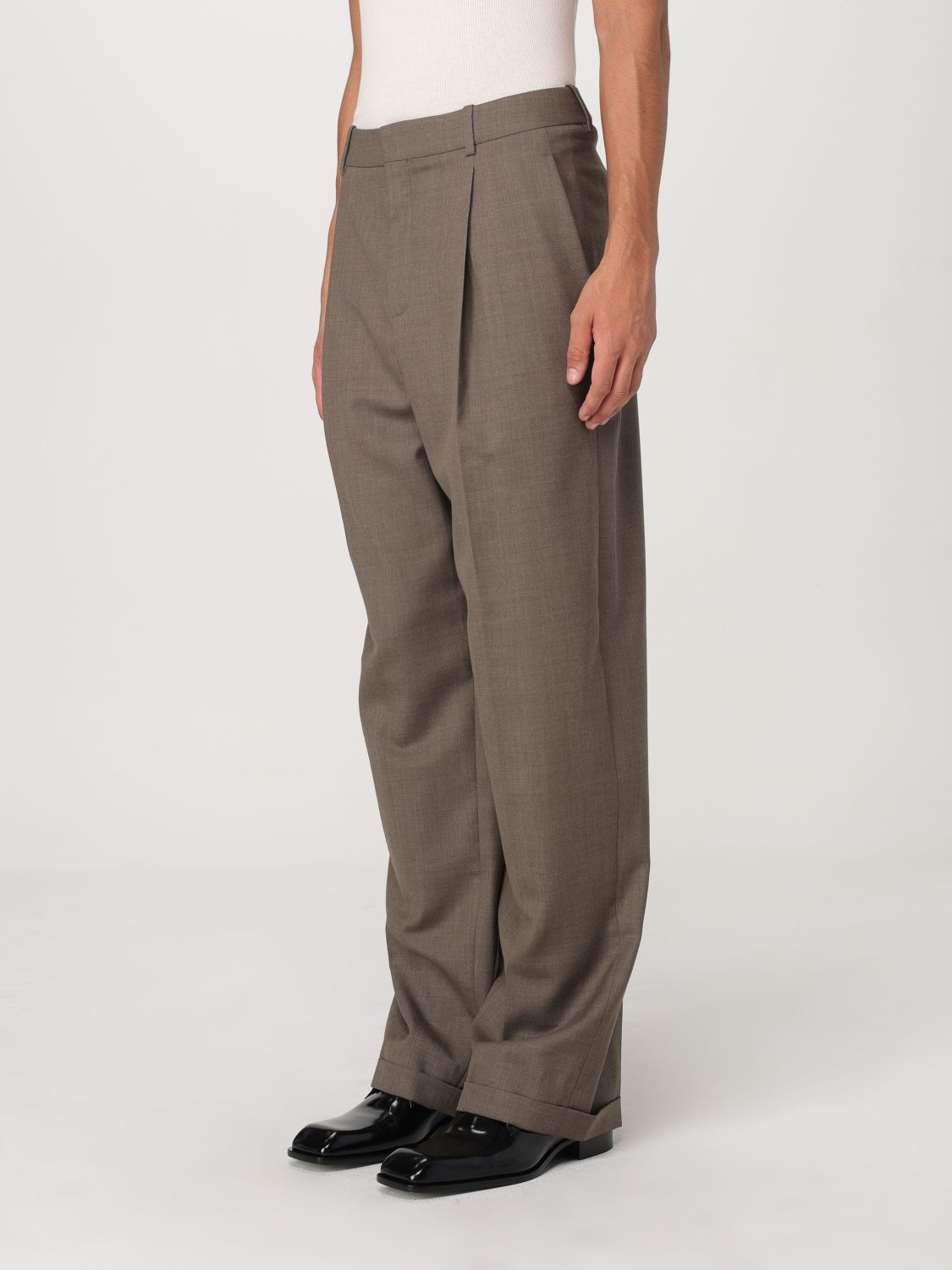 Giglio Pantalone Saint Laurent in lana con pinces Ultimi tre giorni