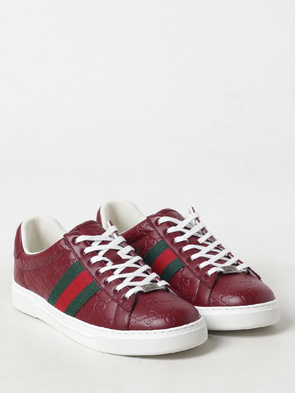 Giglio Sneakers Ace Gucci in pelle con monogram GG Promozione temporanea
