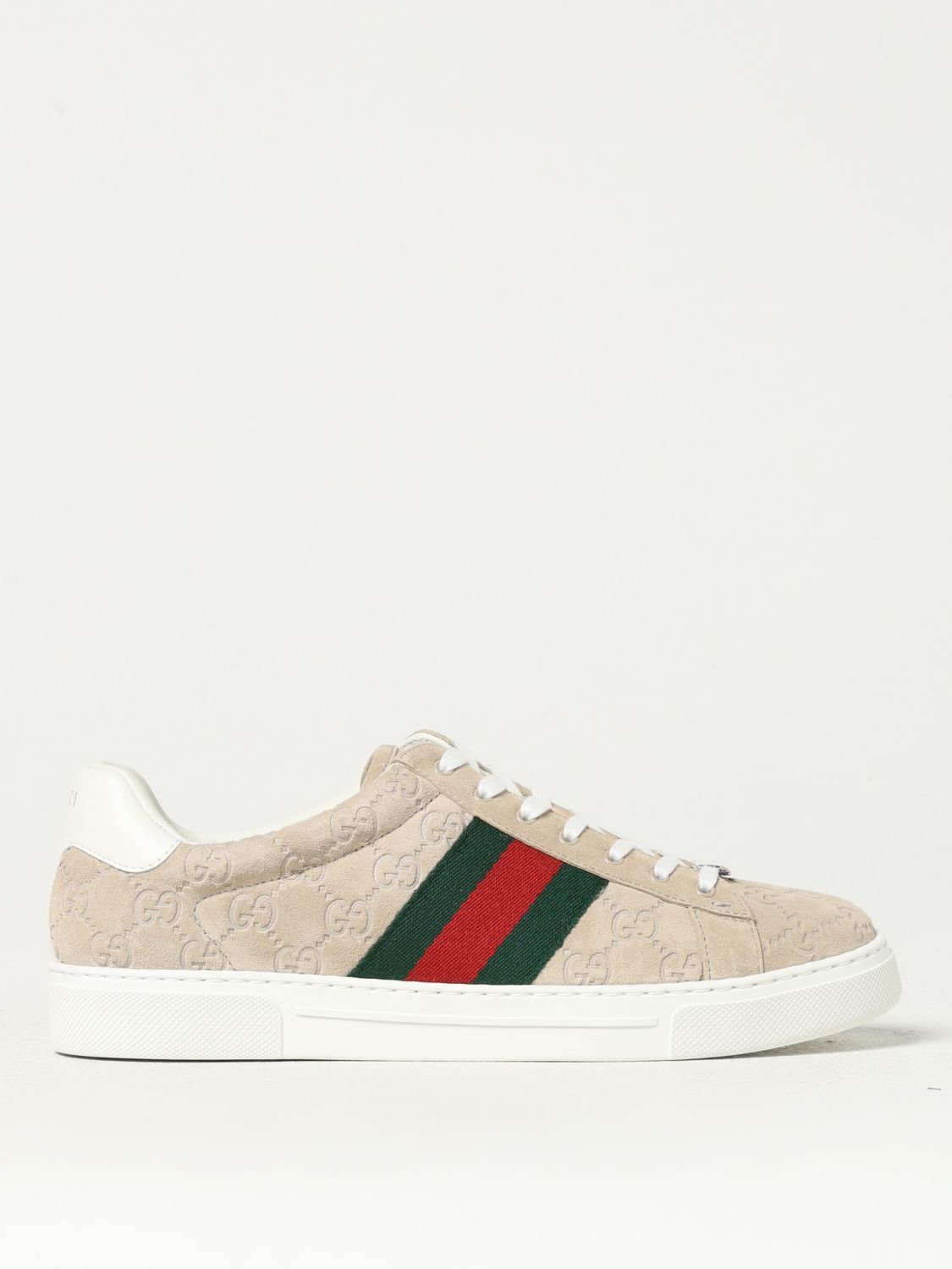 Giglio Sneakers Ace Gucci in camoscio con monogram GG Fino al 50% di sconto