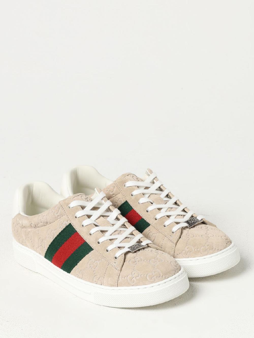 Giglio Sneakers Ace Gucci in camoscio con monogram GG Fino al 50% di sconto