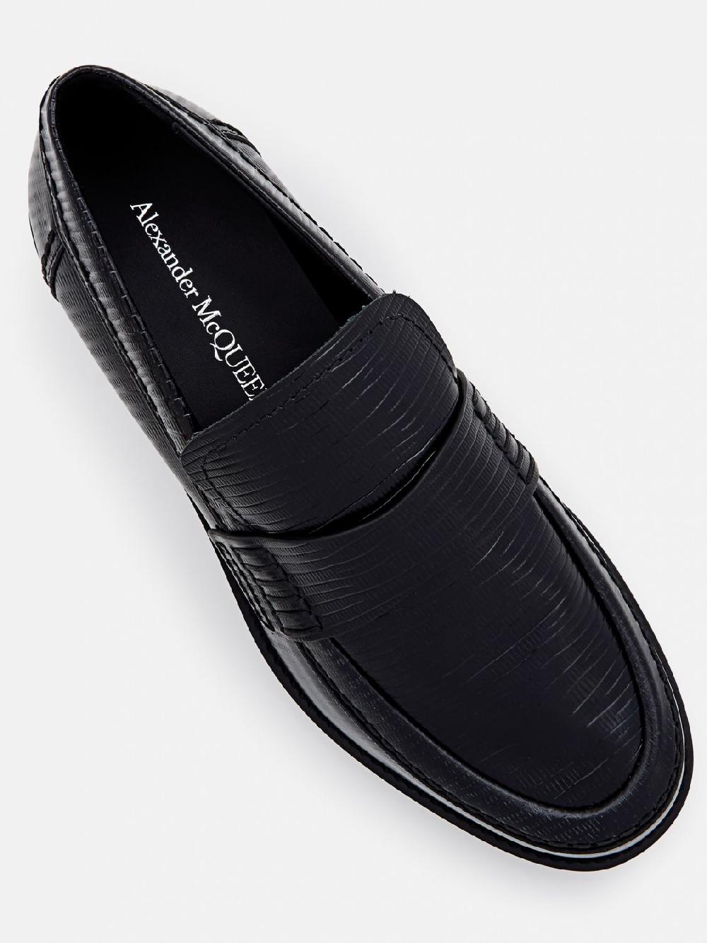 Giglio Mocassino Alexander McQueen in pelle stampa lucertola Italy