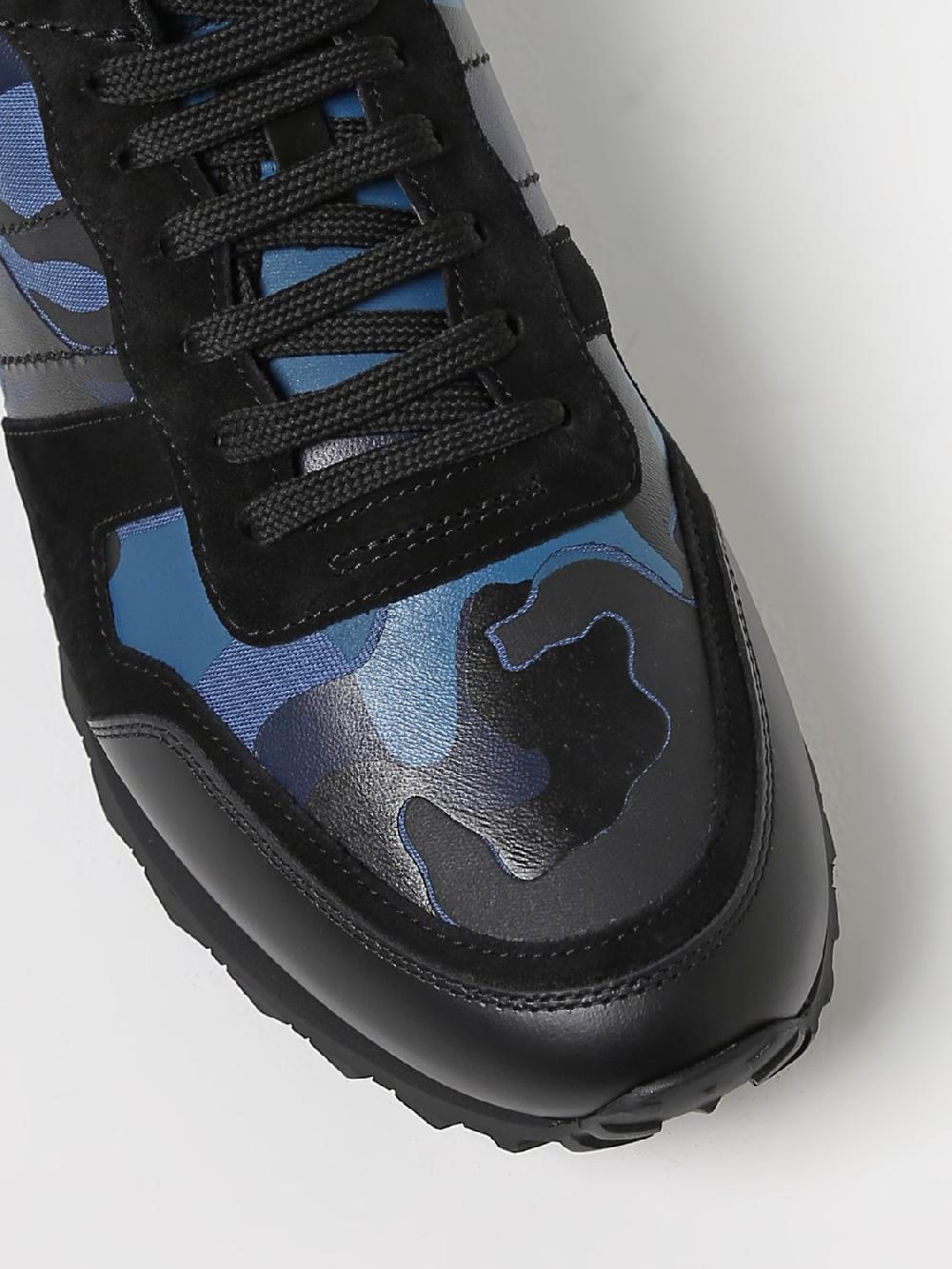 Giglio Sneakers Rockrunner Valentino Garavani in nappa e tessuto camouflage Soddisfazione Garantita